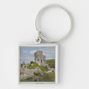 Ruins of Corfe Castle, near Wareham, Dorset, Key Ring