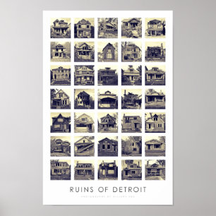 Ruins of Detroit Poster - Abandoned Homes
