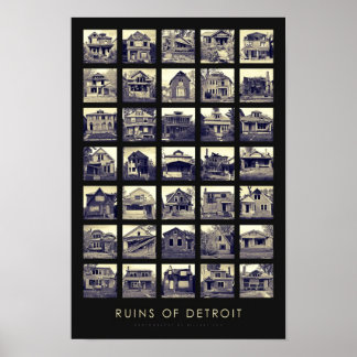 Ruins of Detroit Poster - Abandoned Homes