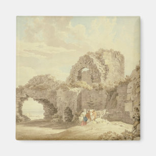 Ruins of Pevensey Castle (w/c on paper) Magnet