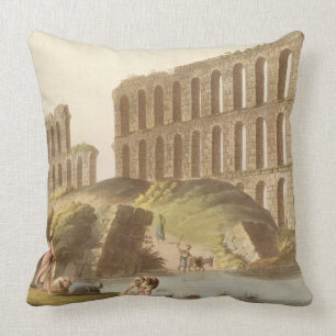 Ruins of the Grand Aqueduct of Ancient Carthage, p Cushion