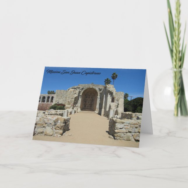 Ruins of the Great Stone Church, CA - card (Front)