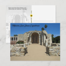 Ruins of the Great Stone Church, CA - postcard