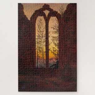 Ruins of the Oybin: A Friedrich Masterpiece Jigsaw Puzzle