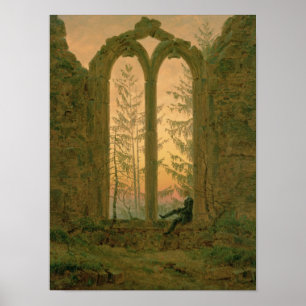 Ruins of the Oybin Monastery 1835-40 Poster