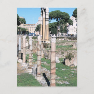 Ruins of the Temple of Castor and Pollux, Italy Postcard