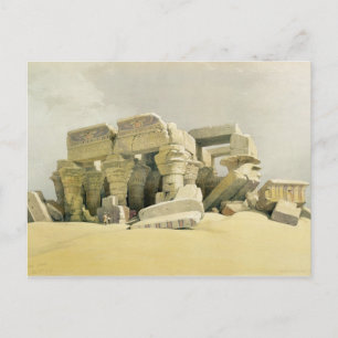 Ruins of the Temple of Kom Ombo, from "Egypt and N Postcard