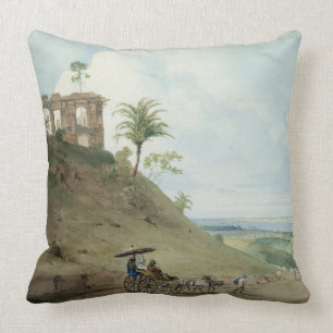 Ruins on Pir Pihar, near Monghy, Bihar, 1790 (w/c Cushion
