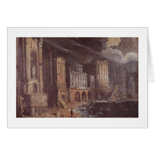 Ruins with the Legend of St. Augustine (oil on can