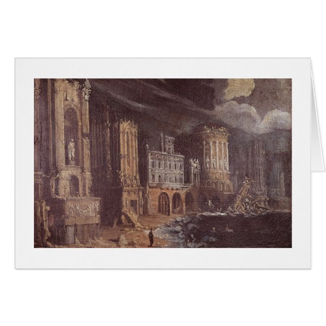 Ruins with the Legend of St. Augustine (oil on can (Front Horizontal)