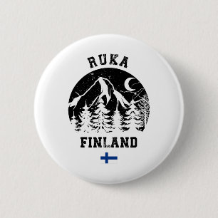 Ruka Kuusamo Finland Ski Resort Rukatunturi Alpine 6 Cm Round Badge