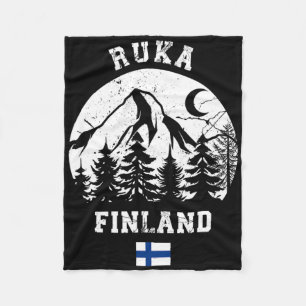 Ruka Kuusamo Finland Ski Resort Rukatunturi Alpine Fleece Blanket