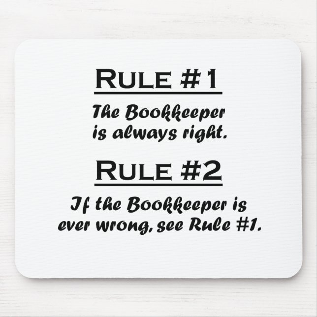 Rule Bookkeeper Mouse Pad (Front)