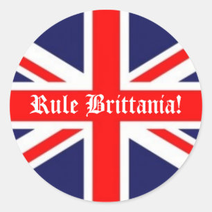 Rule Brittania!-British Flag Classic Round Sticker