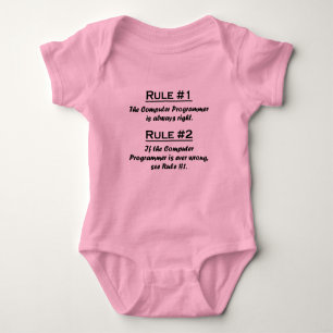 Rule Computer Programmer Baby Bodysuit