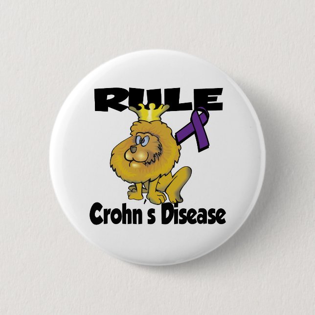 Rule Crohns Disease (purple) 6 Cm Round Badge (Front)
