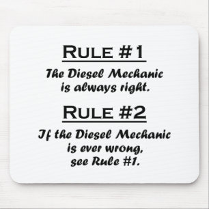Rule Diesel Mechanic Mouse Pad