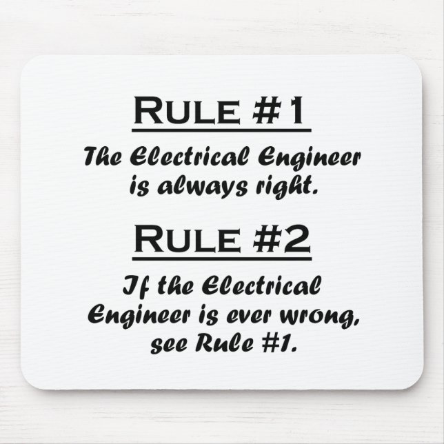 Rule Electrical Engineer Mouse Pad (Front)