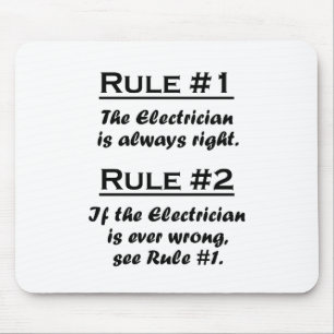 Rule Electrician Mouse Pad