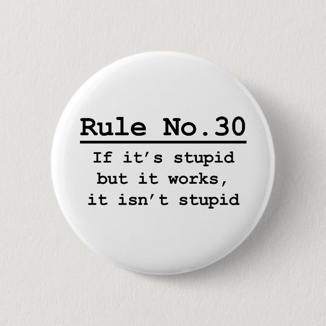Rule No. 30 6 Cm Round Badge (Front)