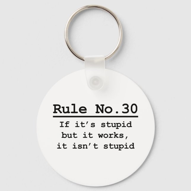 Rule No. 30 Key Ring (Front)