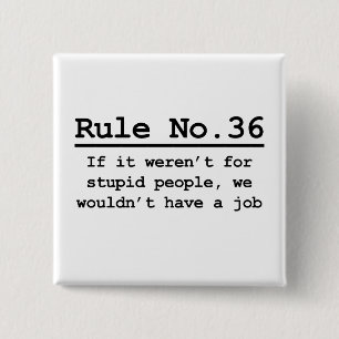 Rule No. 36 15 Cm Square Badge