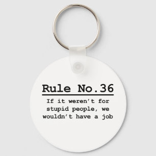 Rule No. 36 Key Ring