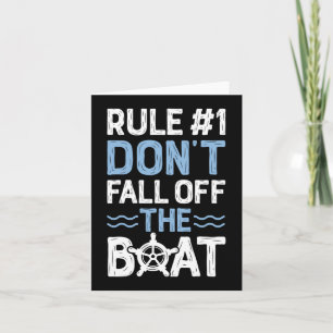 Rule Number 1 Don't Fall Off The Boat  Cruise Ship Card