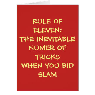 RULE OF ELEVEN - BLANK CARD