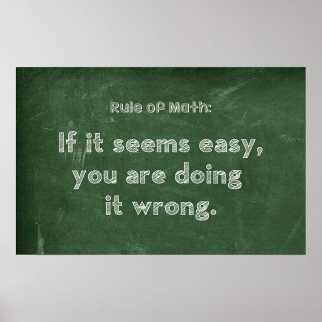 Rule of Math - Math Poster (Front)