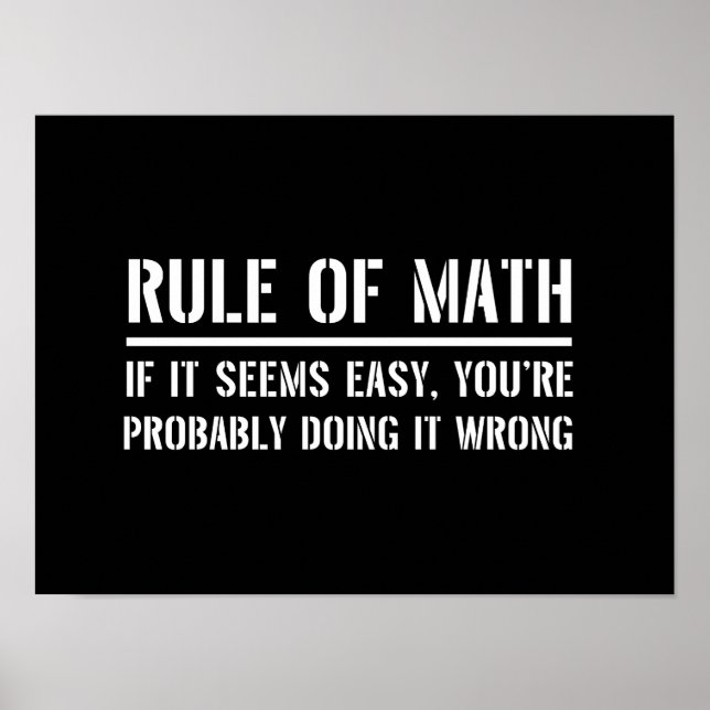 Rule of Math Poster (Front)
