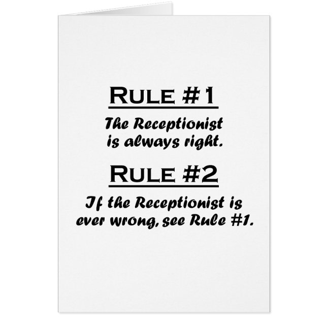 Rule Recptionist (Front)