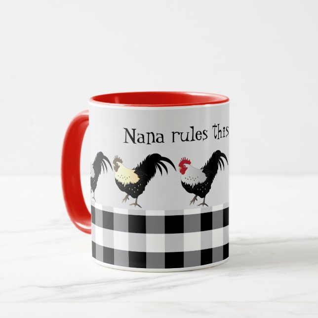 Rule the Roost Rooster Mug (Front Left)