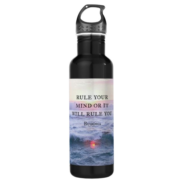 "Rule Your Mind Or It Will Rule You" - Buddha 710 Ml Water Bottle (Front)
