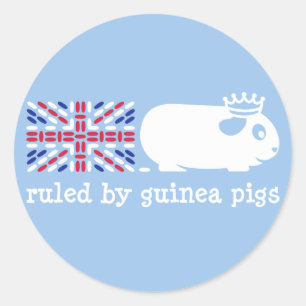Ruled by Guinea Pigs Classic Round Sticker