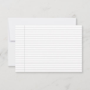 Ruled Line Index Card