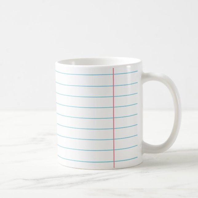 RULED LINED PAPER MUG (Right)
