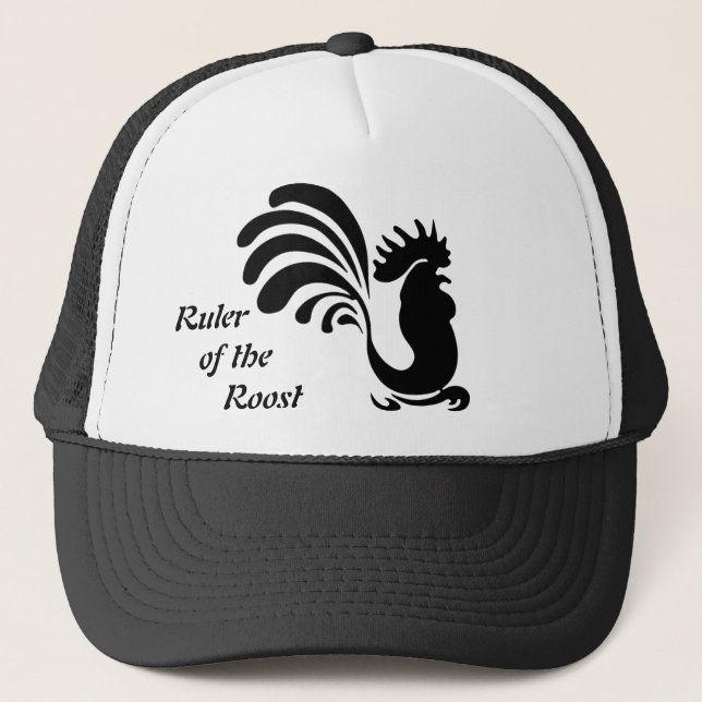 "Ruler of the Roost" Stylised Rooster Cap (Front)