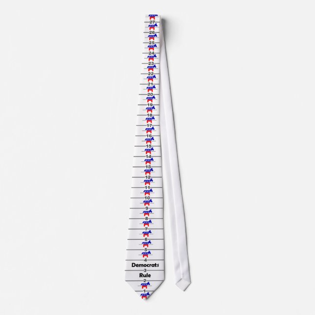 Ruler Tie - "Democrats Rule" (Front)