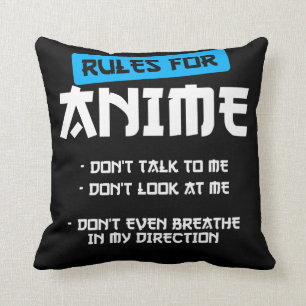 rules anime clothing manga art cosplay otaku gift cushion
