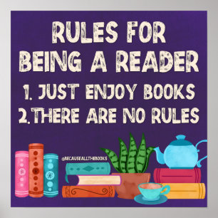 Rules For Being A Reader Poster