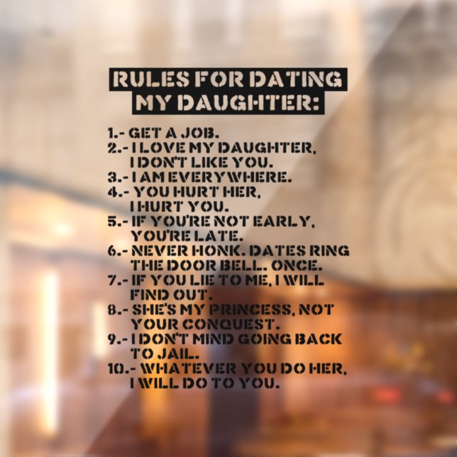 Rules for dating my daughter (Sheet 2)