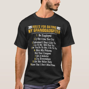 Rules For Dating My Granddaughter Fun Family T-Shirt