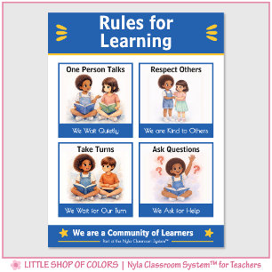 Rules for Learning Teacher Anchor Chart