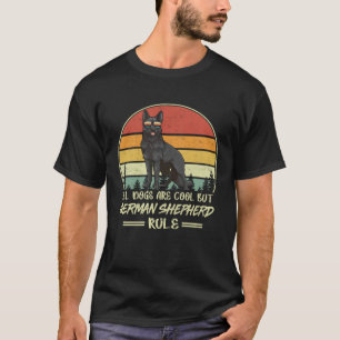 Rules For Owner Of Black German Shepherd Dog Vinta T-Shirt