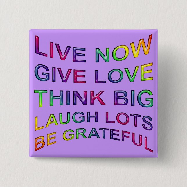 Rules Of Life 15 Cm Square Badge (Front)