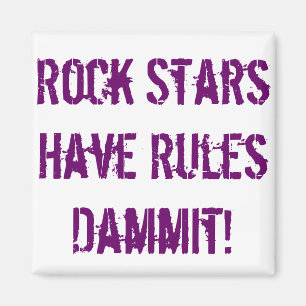 Rules of Rock Stars Magnet