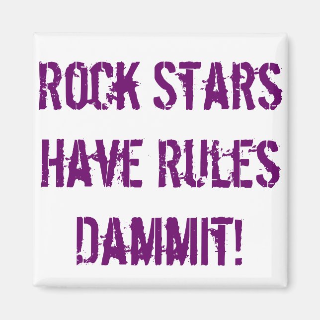 Rules of Rock Stars Magnet (Front)