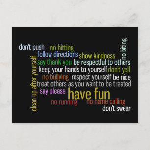 Rules of the House Postcard