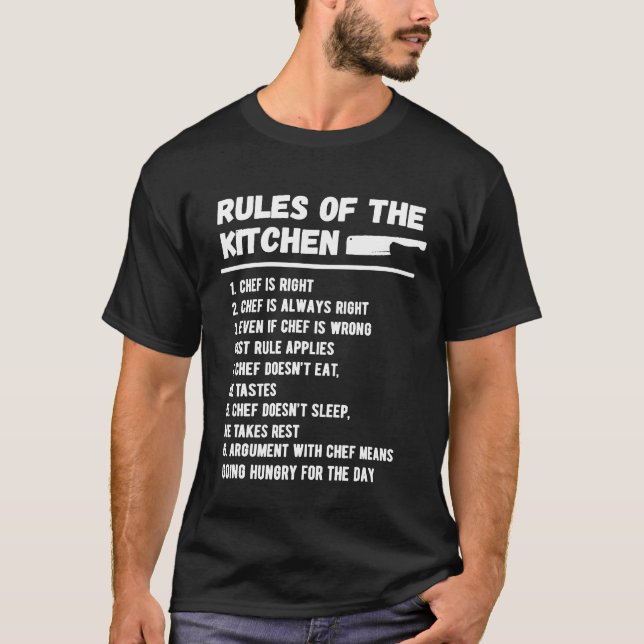Rules Of The Kitchen Chef Shirt  Cooking (Front)